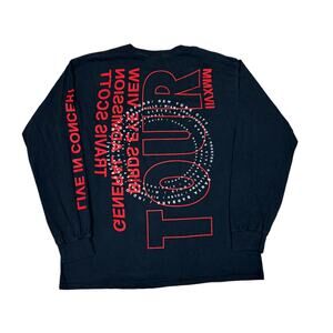 Travis Scott Birds Eye View Tour  Long Sleeve T Shirt Men's L Cactus Jack